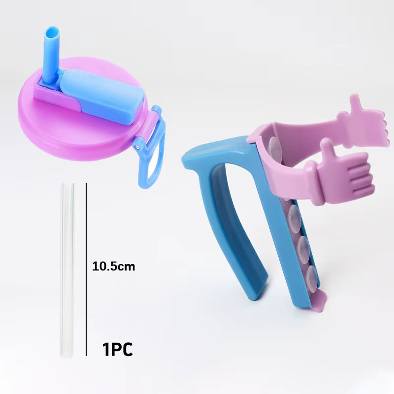 Leak-Free Easy to Hold Soda Can Lids and Holders Pop-Top Cans Embrace Sucker Bracket with Both Hands Cup Accessories with Straw