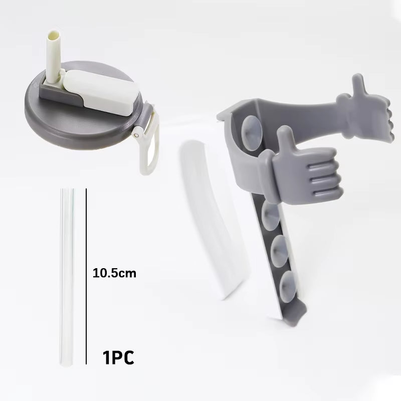 Leak-Free Easy to Hold Soda Can Lids and Holders Pop-Top Cans Embrace Sucker Bracket with Both Hands Cup Accessories with Straw