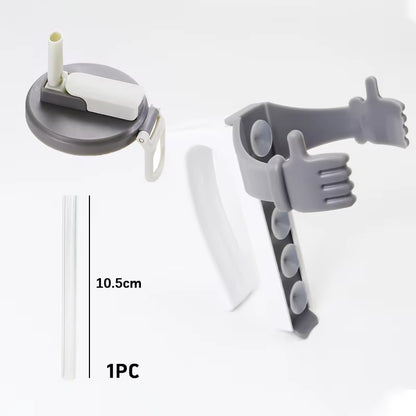 Leak-Free Easy to Hold Soda Can Lids and Holders Pop-Top Cans Embrace Sucker Bracket with Both Hands Cup Accessories with Straw